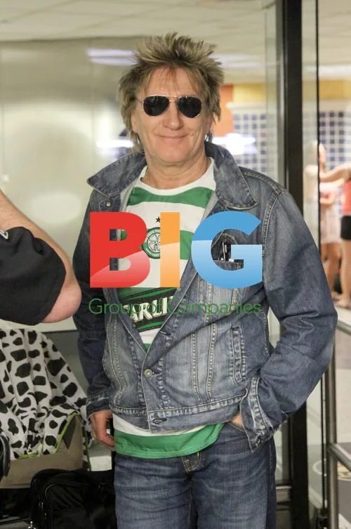 Rod Stewart and Family at Miami Airport