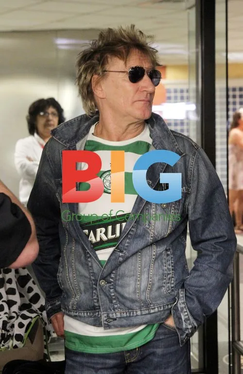 Rod Stewart Arrives at Miami Airport
