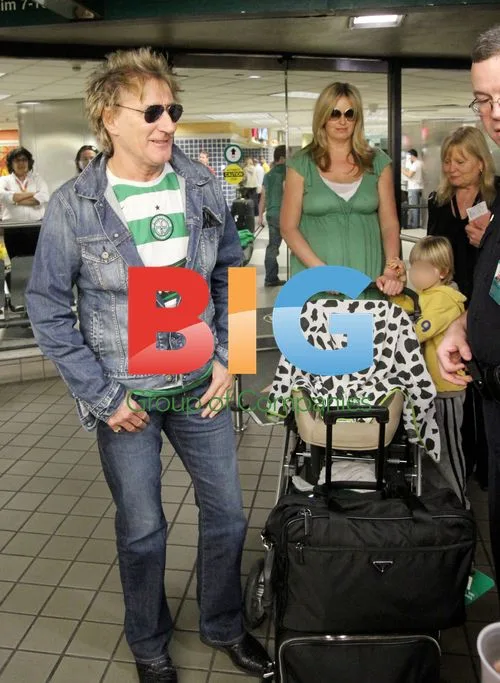 Rod Stewart Arrives at Miami Airport