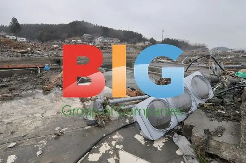 Destruction in Minamisanriku-cho, Japan