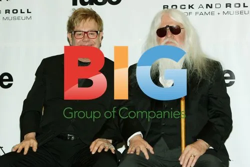 Elton John and Leon Russell at Rock Hall Induction