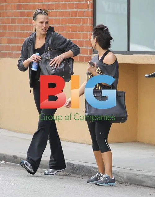 Kim Kardashian and Molly Sims at Gym