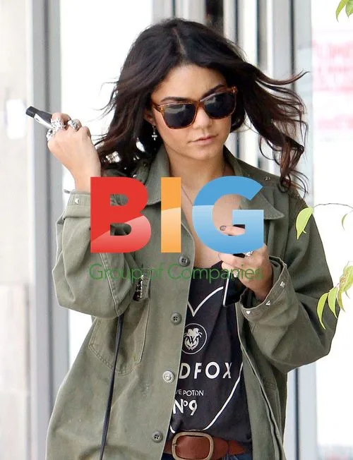 Vanessa Hudgens Spotted in Green Jacket