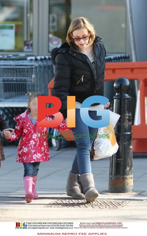 Charlotte Church fills up car, goes shopping