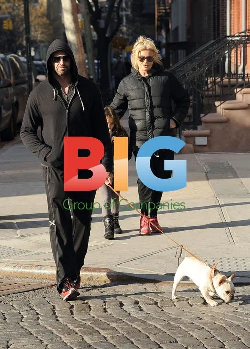 Hugh Jackman with Family in NYC