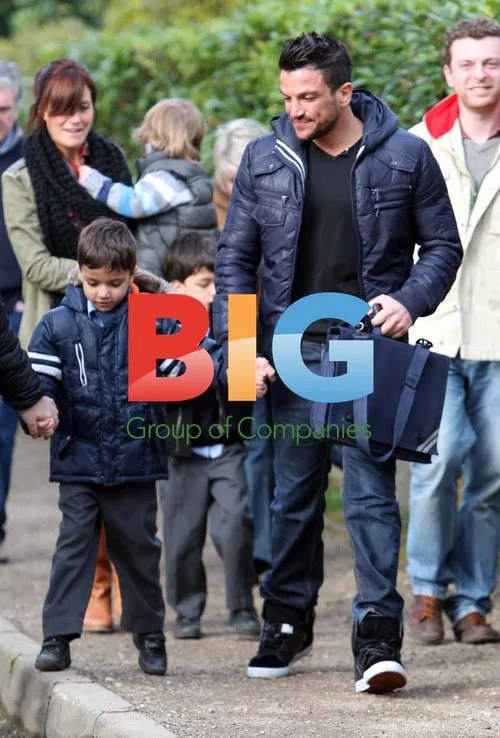 Peter Andre Takes Son Junior to School
