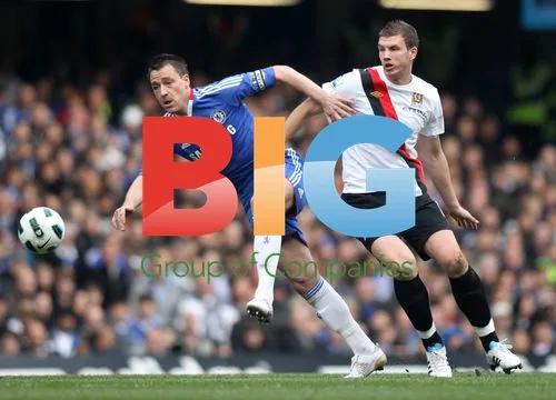 John Terry and Edin Dzeko tangle