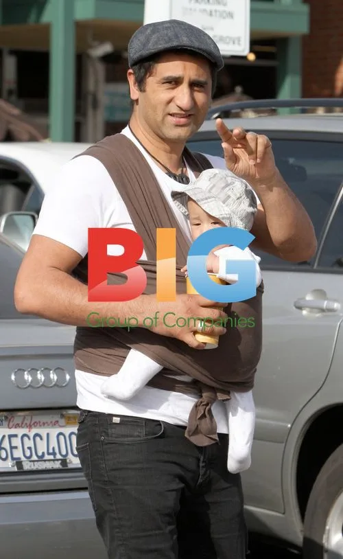 Cliff Curtis Shopping with Family in LA