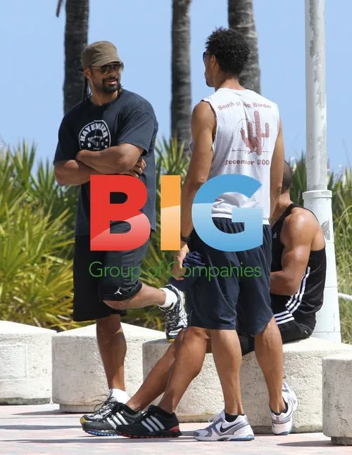 David Haye and Craig David Exercise in Miami