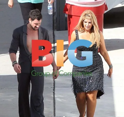 Maksim Chmerkovskiy and Kristie Alley at DWTS Rehearsal