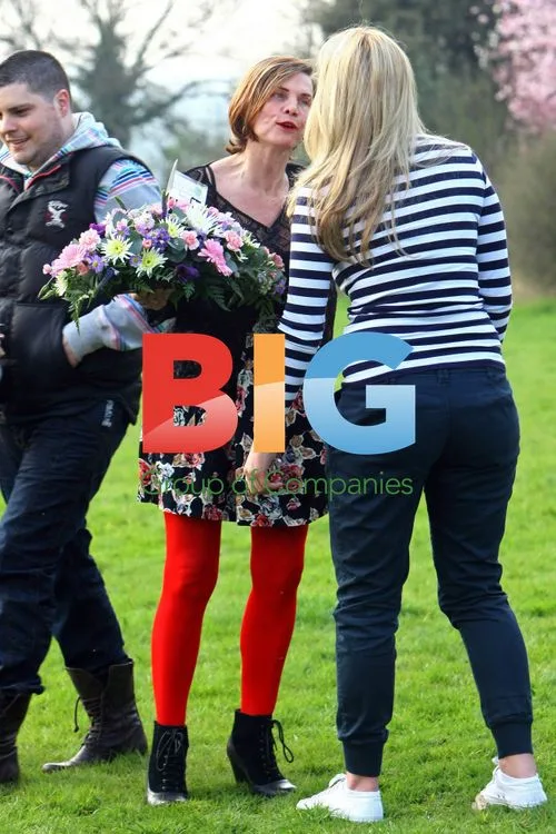 Jackiey Budden at Jade Goody's Grave