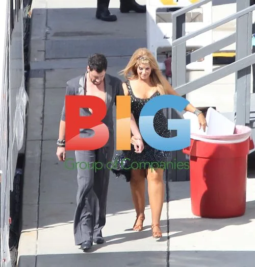 Maksim Chmerkovskiy and Kristie Alley at DWTS Rehearsal