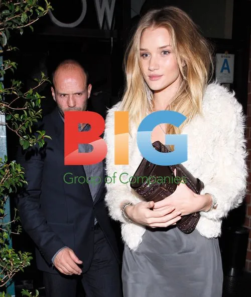 Jason Statham and Rosie Huntington-Whiteley Leaving Mr. Chow
