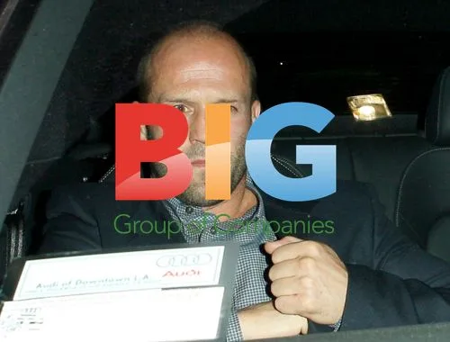 Jason Statham and Rosie Huntington-Whiteley Leaving Mr. Chow