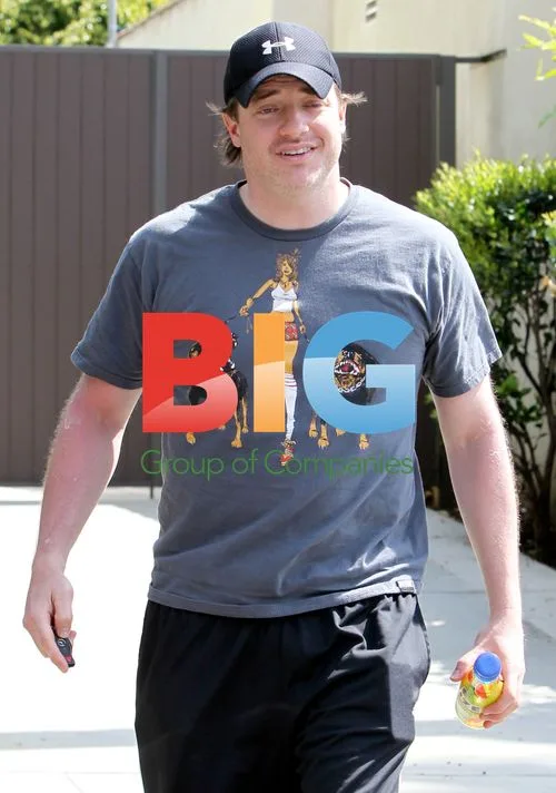Brendan Fraser Leaving Gym in LA