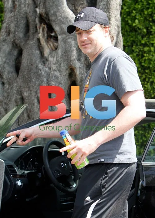 Brendan Fraser Leaves Gym in LA