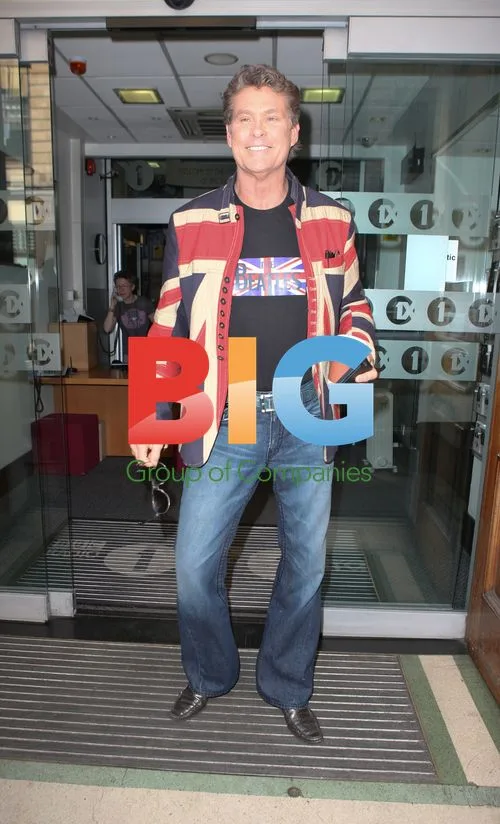 David Hasslehoff outside Radio 1 Studios