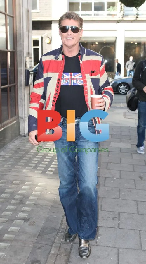 David Hasslehoff Outside Radio 1 Studios