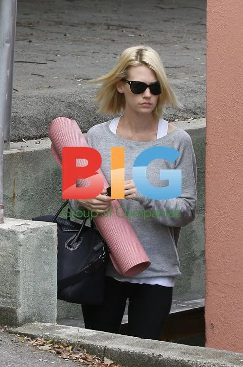 January Jones Leaving Yoga Class
