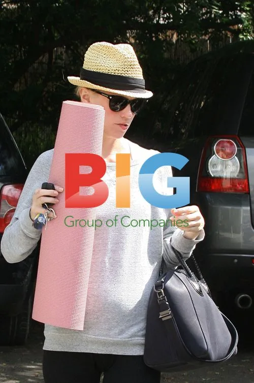 January Jones Leaving Yoga Class