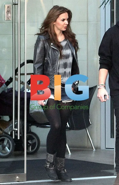 Jodie Albert Leaving Hotel for Westlife Tour