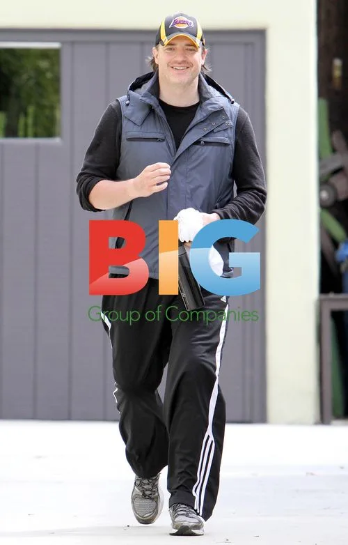 Brendan Fraser Leaves Gym After Workout