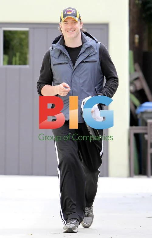 Brendan Fraser Leaves Gym After Workout