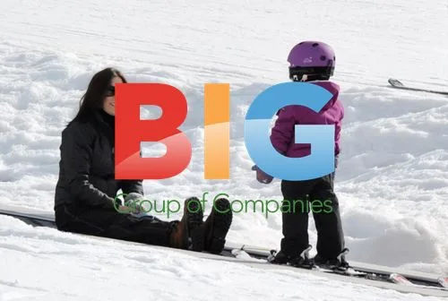 Prince Frederik and Princess Mary Ski with Children