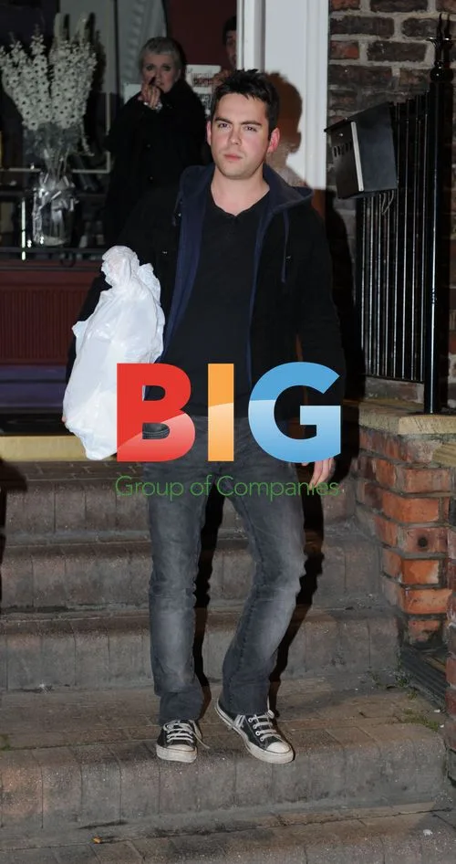Bruno Langley Leaving Restaurant in Sunderland, UK