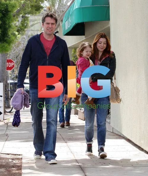 Alyson Hannigan and family in Santa Monica