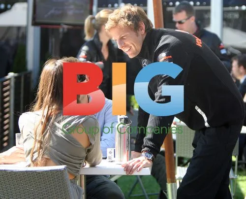 Jenson Button and Jessica Micibata at Australian Grand Prix