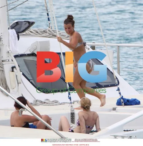 Coleen Rooney Relaxing in Caribbean