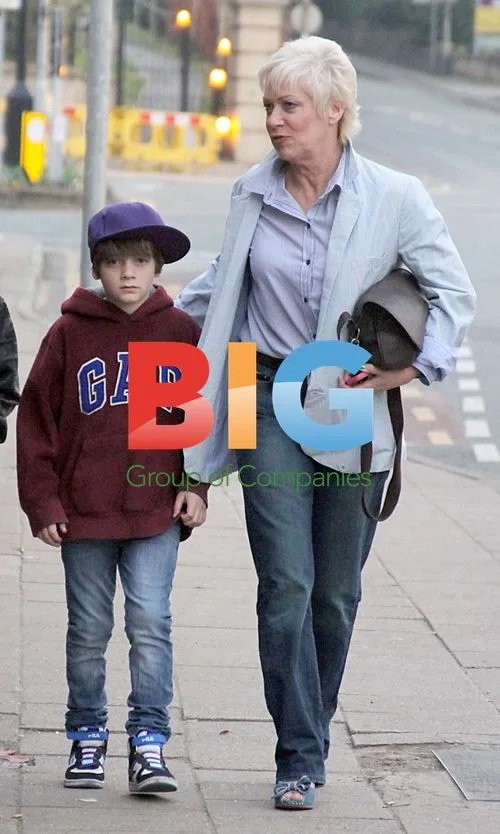 Denise Welch takes son to dinner