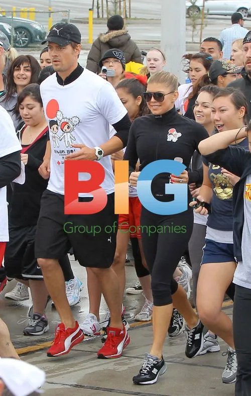 Josh Duhamel and Fergie at Tokidoki Relief Run