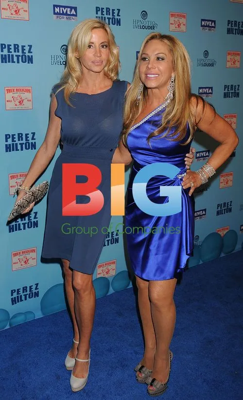 Camille Grammer and Adrienne Maloof at Perez Hilton's Blue Ball