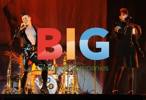 Jake Shears and Ana Matronic perform with Lady Gaga