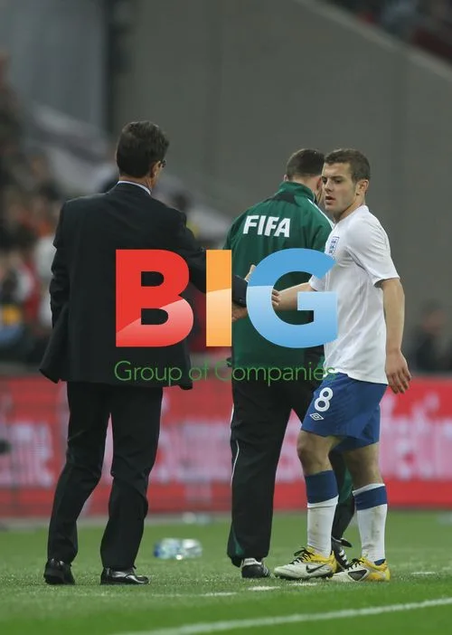 Fabio Capello and Jack Wilshere, England v Ghana 2011