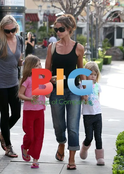 Denise Richards and daughters at The Commons