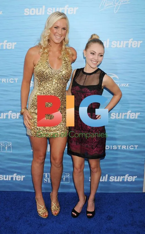 Bethany Hamilton and AnnaSophia Robb at "Soul Surfer" Premiere