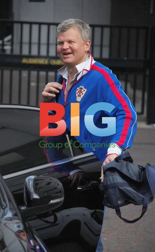 Adrian Chiles in Croatia Tracksuit