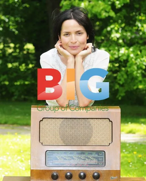 Andrea Corr with 2fm DJs in Dublin