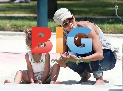 Halle Berry and daughter at park