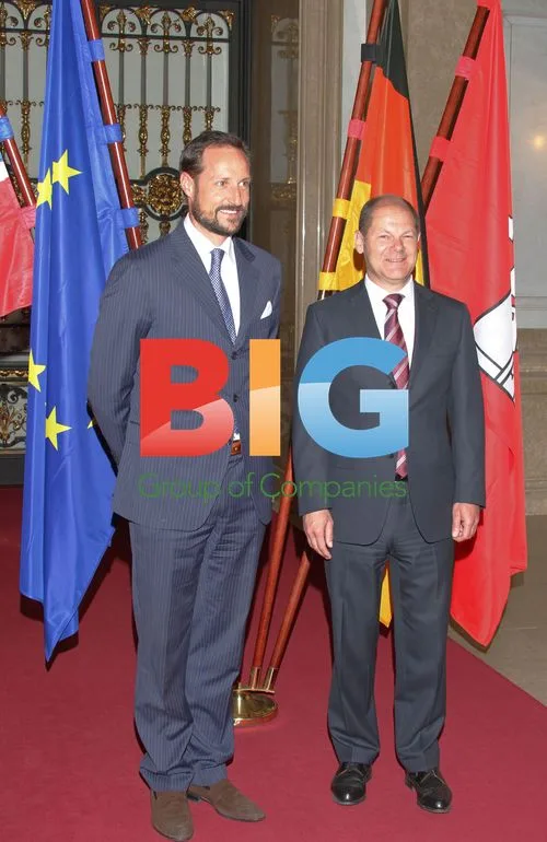 Prince Haakon of Norway at Hamburg Harbor Birthday