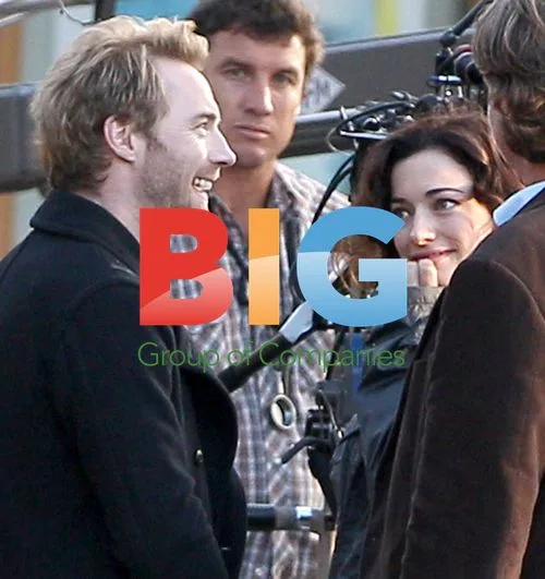 Ronan Keating, Laura Michelle-Kelly, Pia Miranda and Corinne Grant on 'Goddess' set
