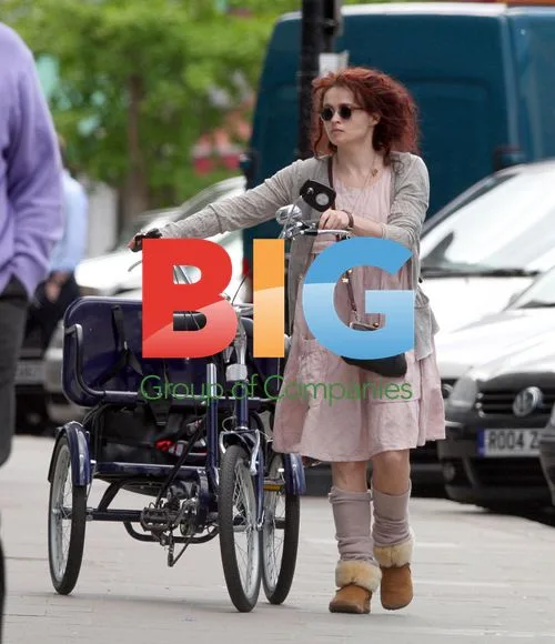 Helena Bonham Carter Spotted on Tricycle