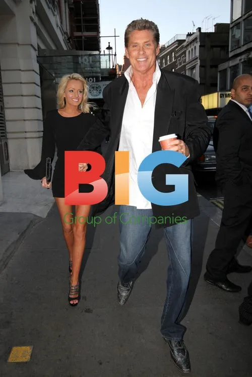 David Hasselhoff and Hayle Roberts in London