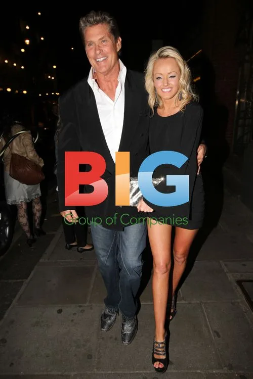 David Hasselhoff and Hayle Roberts in London