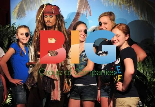 Students Pose with Depp Wax Figure