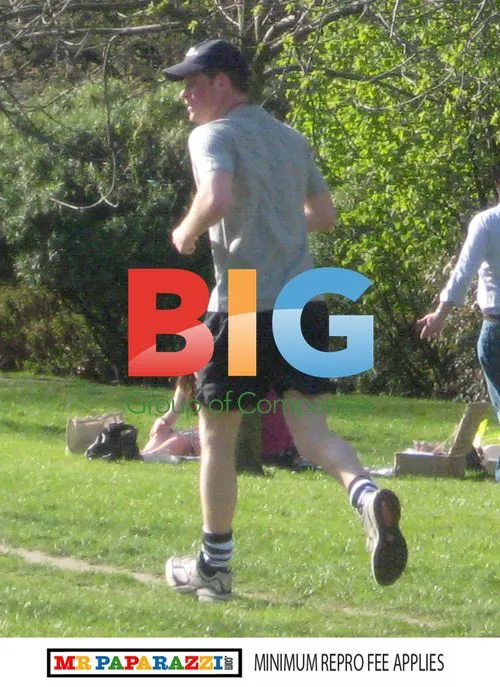 Prince Harry Jogging in London Park
