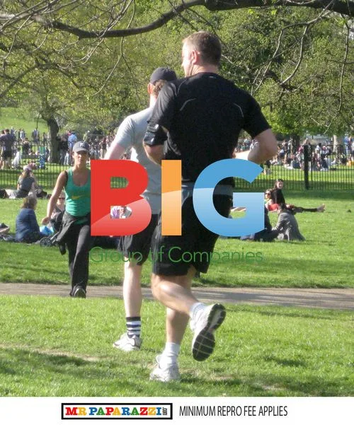 Prince Harry Jogging in London Park